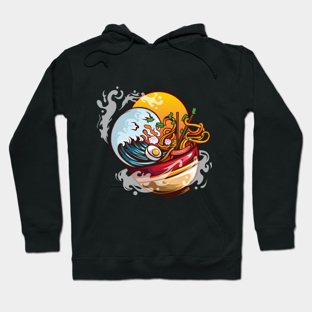 WAVE RAMEN HOT BOWL Hoodie by khamidfarhan182